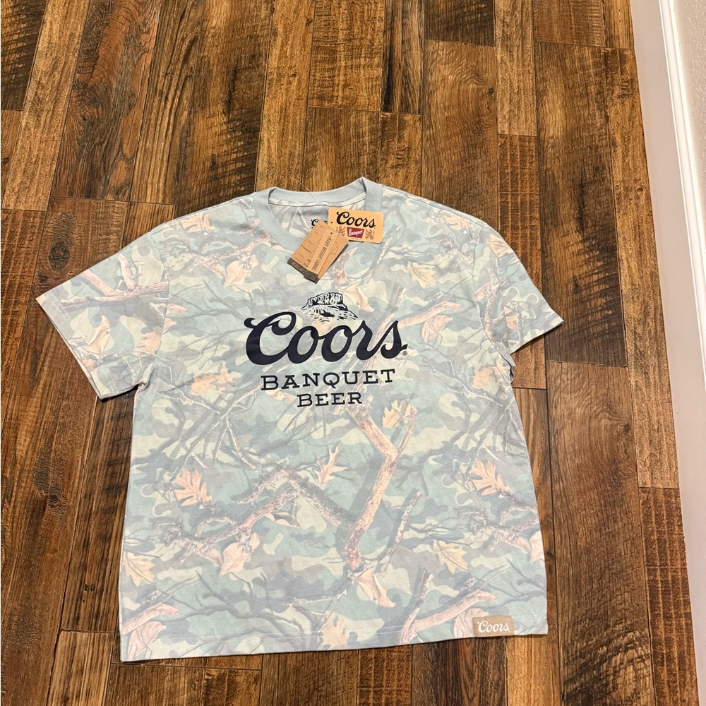 Coors Banquet Beer Camouflage Short Sleeve Tee